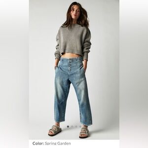 Free People Blue Ankle & Cropped Jeans